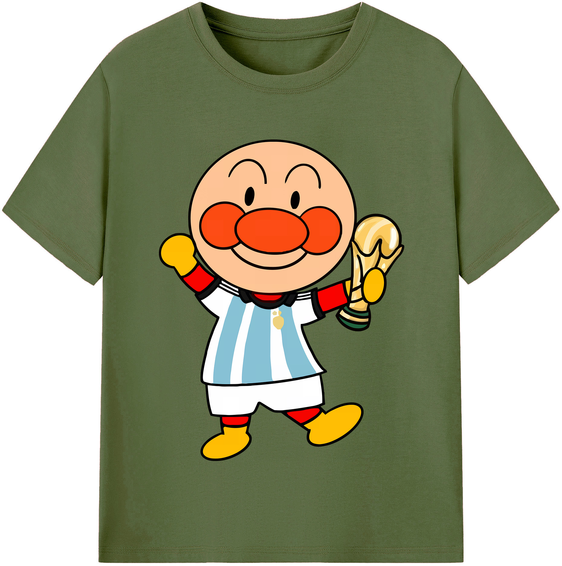 （画像用） アンパンマン Anpanman 綿100％半袖Tシャツ（フロントプリント）